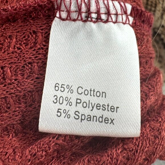 Grace & Emma Waffle Knit Top With Snake Print Sleeves Small - Picture 5 of 6